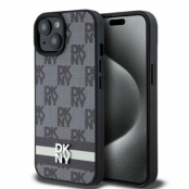 DKNY iPhone 15/14/13 Mobilskal Läder Checkered Mono Pattern