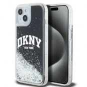 DKNY iPhone 15/14/13 Mobilskal Liquid Glitter Big Logo - Svart
