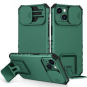iPhone 15 Mobilskal Kickstand - Grön