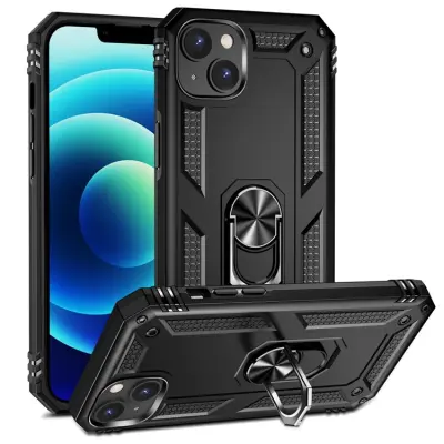 Mobilskal till iPhone 15 med Kickstand - Svart