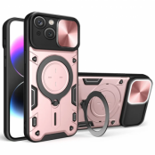 iPhone 15 Mobilskal Ringhållare Roterbart - Rosa