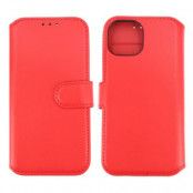 iPhone 15 Plånboksfodral i äkta läder - Röd