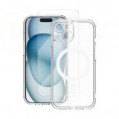 iPhone 15 Skärmskydd Vmax: Mag Case + 2,5D Premium Glas