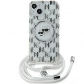 Karl Lagerfeld iPhone 15/14/13 Mobilskal MagSafe IML Crossbody - Transparent