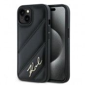 Karl Lagerfeld iPhone 15/14/13 Mobilskal Quilted Script - Svart