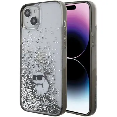 Karl Lagerfeld iPhone 16 Pro Max Mobilskal MagSafe Glitter Choupette Head