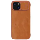 Nillkin iPhone 15 Plus Plånboksfodral QinPro Läder - Brun