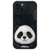 Nimmy iPhone 15 Mobilskal Big Eyed Pet 2.0 Panda - Svart