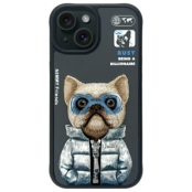 Nimmy iPhone 15 Mobilskal Cool & Cute 2.0 Dog - Svart