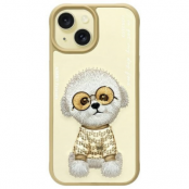 Nimmy iPhone 15 Mobilskal Glasses Cool Dog - Khaki