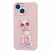 NIMMY iPhone 15 Mobilskal Glasses PET - Cat