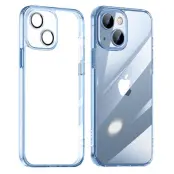SULADA Mobilskal till iPhone 15 Crystal Steel TPU Tempererat Glas Blå