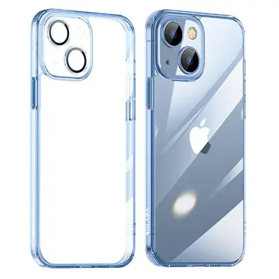 SULADA Mobilskal till iPhone 15 Crystal Steel TPU Tempererat Glas Blå