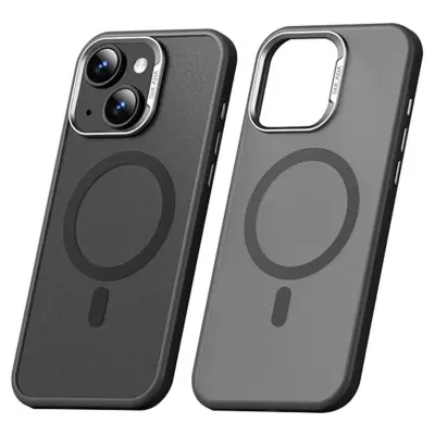 SULADA iPhone 15 Mobilskal MagSafe Ultra-Tunn PC+TPU Svart