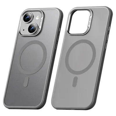 SULADA iPhone 15 Mobilskal MagSafe Ultra-Tunn PC+TPU Grå