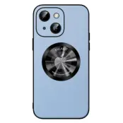SULADA iPhone 15 Mobilskal PU Läder + TPU MagSafe - Blå