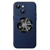 SULADA iPhone 15 Mobilskal PU Läder + TPU MagSafe Kompatibel - Blå