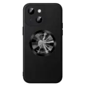 SULADA iPhone 15 Mobilskal PU Läder + TPU MagSafe Kompatibel - Svart