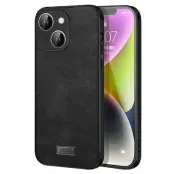 SULADA iPhone 15 Mobilskal PU Läder Coated TPU+PC Svart