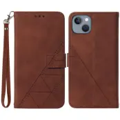 Trolsk Imprint Wallet with Strap (iPhone 15) - Svart
