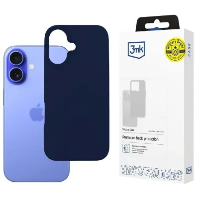 3MK Mobilskal till iPhone 16 Plus 6.7 Silikon - Marinblå