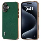 ABEEL iPhone 16 Plus Mobilskal Äkta Läder Electroplating