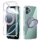 ABEEL Q-LUCK iPhone 16 Plus Skal Shockproof Med Kickstand Lila