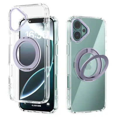 ABEEL Q-LUCK iPhone 16 Plus Skal Shockproof Med Kickstand Lila