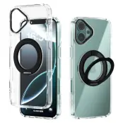 ABEEL Q-LUCK iPhone 16 Plus Skal Shockproof Med Kickstand - Svart