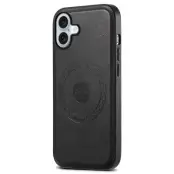 DENIOR A10 iPhone 16 Plus Fodral Läder TPU PC Hybrid Svart