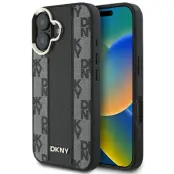 DKNY iPhone 16 Plus Mobilskal MagSafe Checkered Pattern - Svart