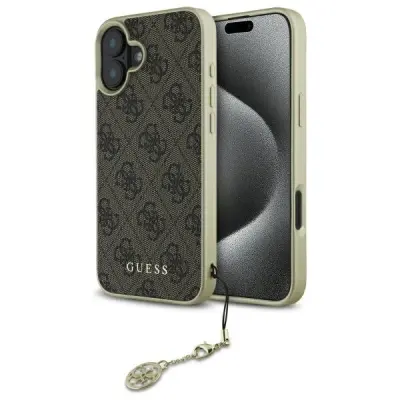 Guess Mobilskal till iPhone 16 Plus 4G Charms Collection - Brun