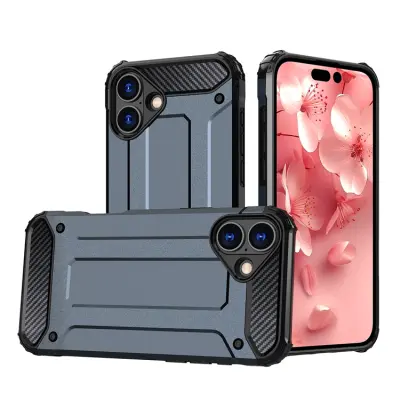 Mobilskal till iPhone 16 Plus Hybrid Armor - Blå