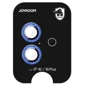 Joyroom iPhone 16/16 Plus Härdat Glas Kameralinsskydd - Blå