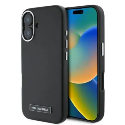 Karl Lagerfeld Mobilskal till iPhone 16 Plus MagSafe FW Metal Plate