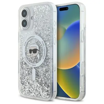 Karl Lagerfeld Mobilskal till iPhone 16 Plus MagSafe MagSafe Glitter