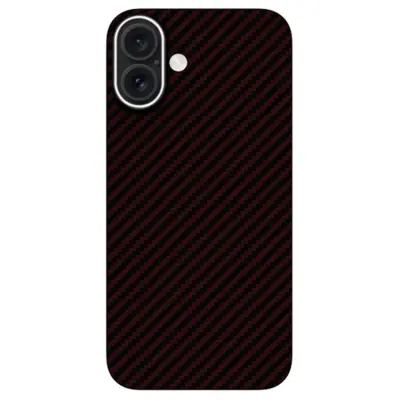 KZDOO iPhone 16 Plus Mobilskal Magsafe Aramid Fiber - Röd