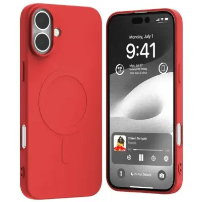 Mercury Mobilskal till iPhone 16 Plus MagSafe Semi-Silikon - Röd