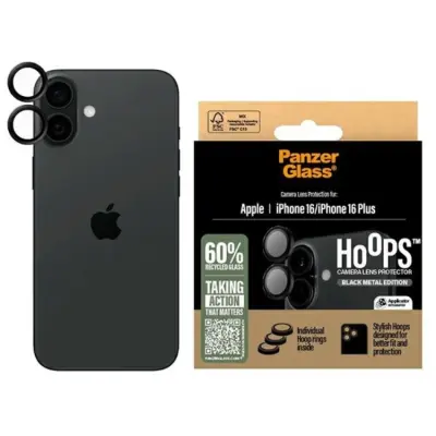 PanzerGlass iPhone 16/16 Plus Kameralinsskydd Härdat Glas