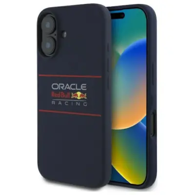 Red Bull Mobilskal till iPhone 16 Plus MagSafe Silikon Horizontal Logo