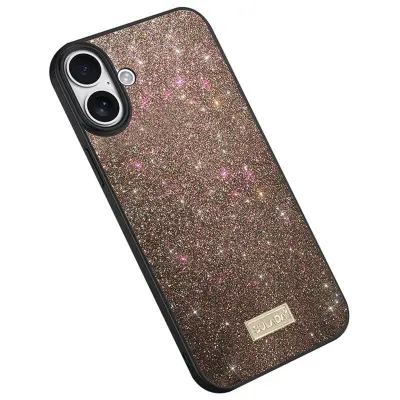 SULADA iPhone 16 Plus Skal PU Läder + PC + TPU Glittrande Multi-Färg