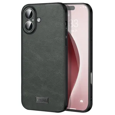 SULADA iPhone 16 Plus Skal PU Läder TPU PC Bakcover - Grön