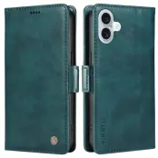 YIKATU iPhone 16 Plus Plånboksfodral Litchi Texture - Blå