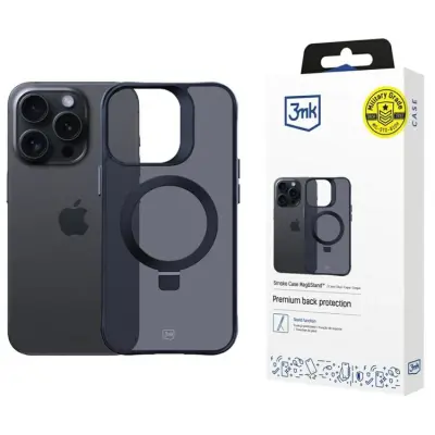 3MK Mobilskal till iPhone 16 Pro Max MagSafe Smoke Stativ - Svart
