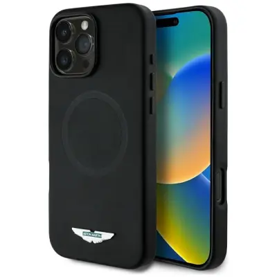 Aston Martin Mobilskal till iPhone 16 Pro Max MagSafe HC FW Logo - Svart