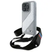 BMW iPhone 16 Pro Max Mobilskal Carbon Stripe & Strap - Grå