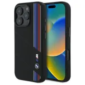 BMW iPhone 16 Pro Max Mobilskal MagSafe Silikon Cut Tricolor Lines