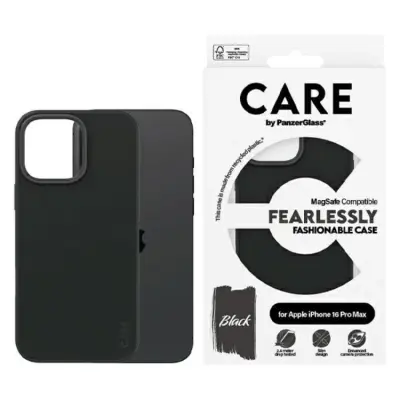 CARE By PanzerGlass Mobilskal till iPhone 16 Pro Max MagSafe Fashion - Svart
