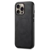 DENIOR A11 iPhone 16 Pro Max Fodral KonstLäder Svart