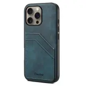 DENIOR iPhone 16 Pro Max Fodral PU-läder + TPU + PC - Blå